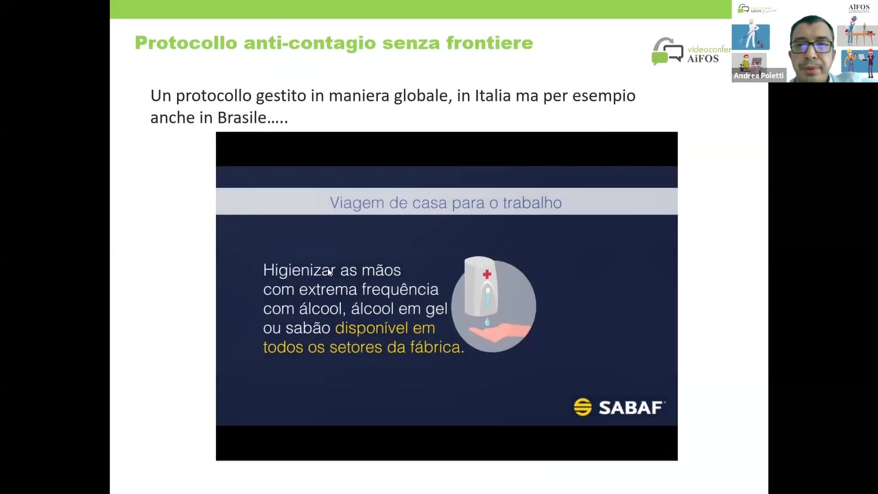 Un protocollo gestito in maniera globale, in ltalia ma per esempio
anche in Brasi|e.....

\/L: gm;-m *i(::« C?E"—3éTi pma 0 trabalho

   
 
   
     

Higienizar as méos
com extrema frequencia
com alcool, élcool em gel
ou sabéo disponivel em
todos os setores da fébrica.